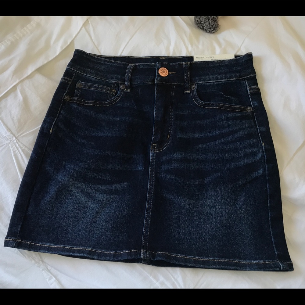 American Eagle Dark blue denim skirt